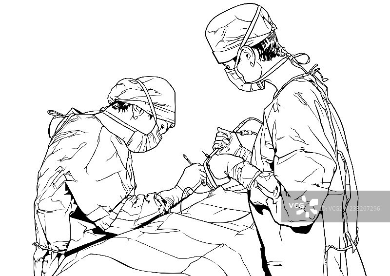 手术室里的医生团队图片素材