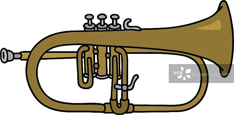 经典黄铜小号图片素材