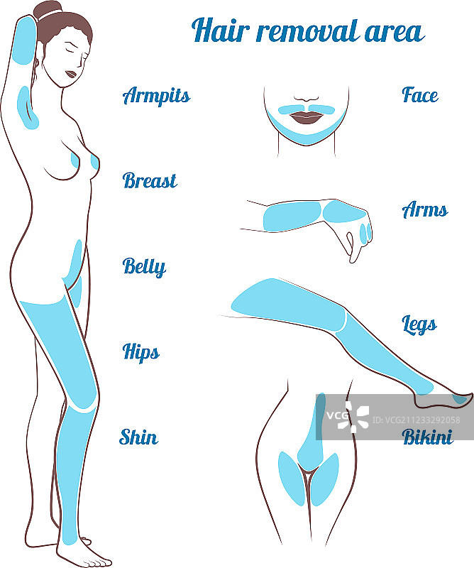 脱毛区域图片素材