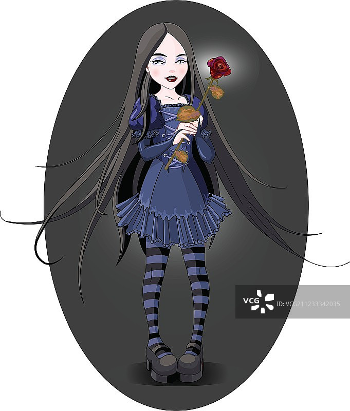 哥特风女孩图片素材