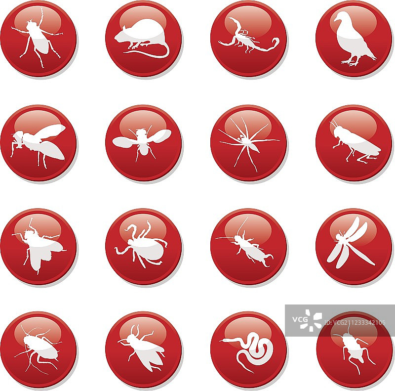 啮齿动物和害虫按钮图片素材