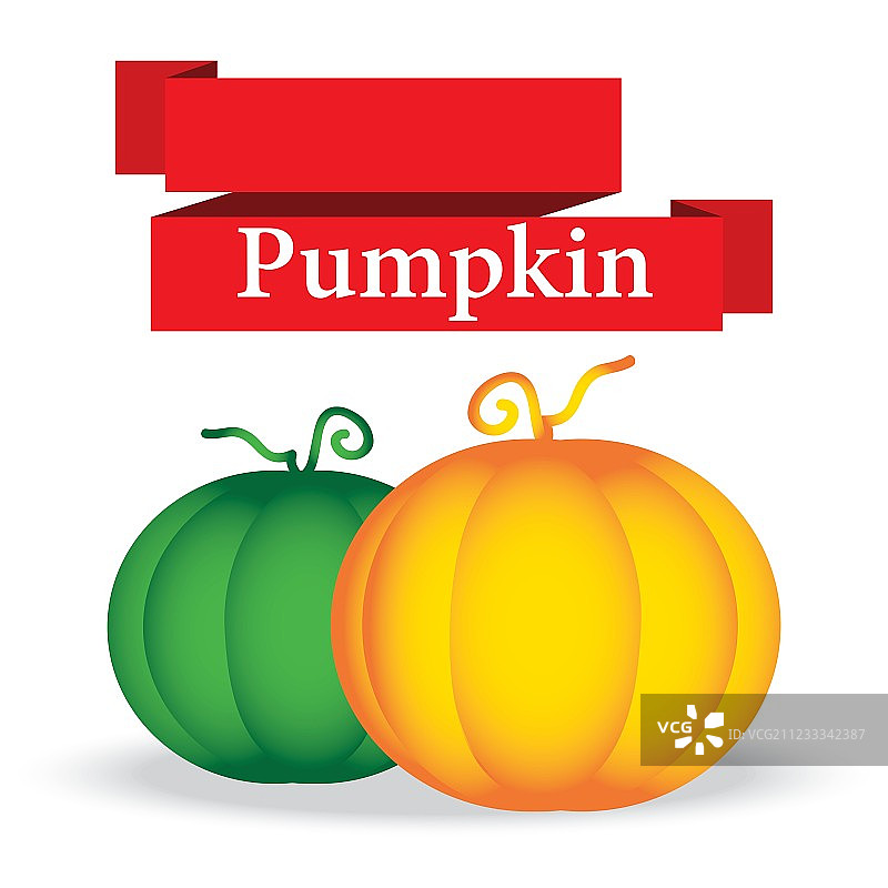 白色背景上的新鲜南瓜图片素材