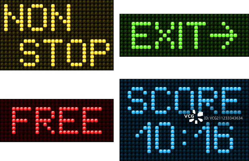 数字信息板套装图片素材