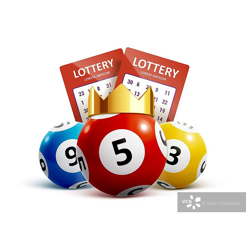 逼真的彩票图标，EPS 10图片素材