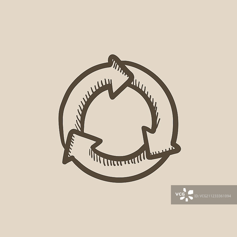 箭头圆形草图图标图片素材