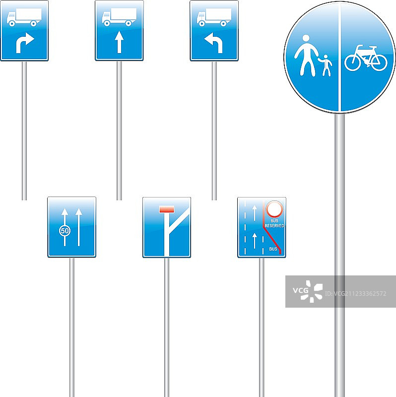 欧洲道路交通标志图片素材