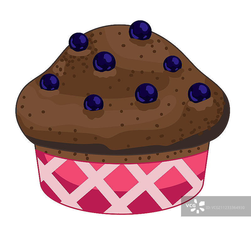 自制蓝莓松饼图片素材