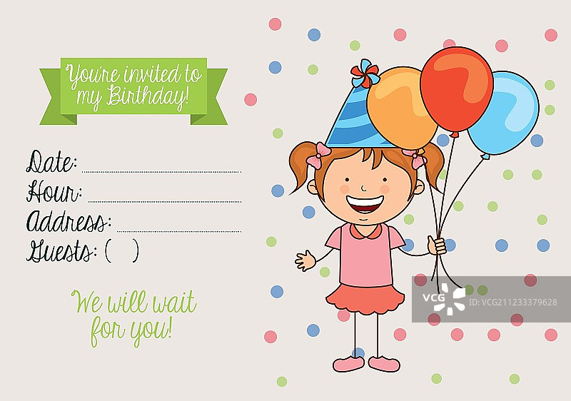 的生日邀请图片素材