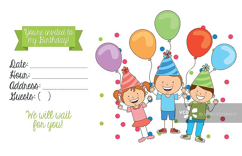 的生日邀请图片素材