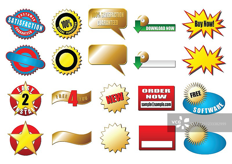 电子商务标签图片素材