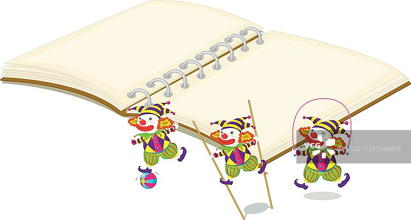 小丑与书图片素材