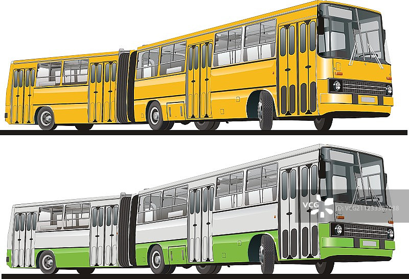 铰接式城市公交车图片素材