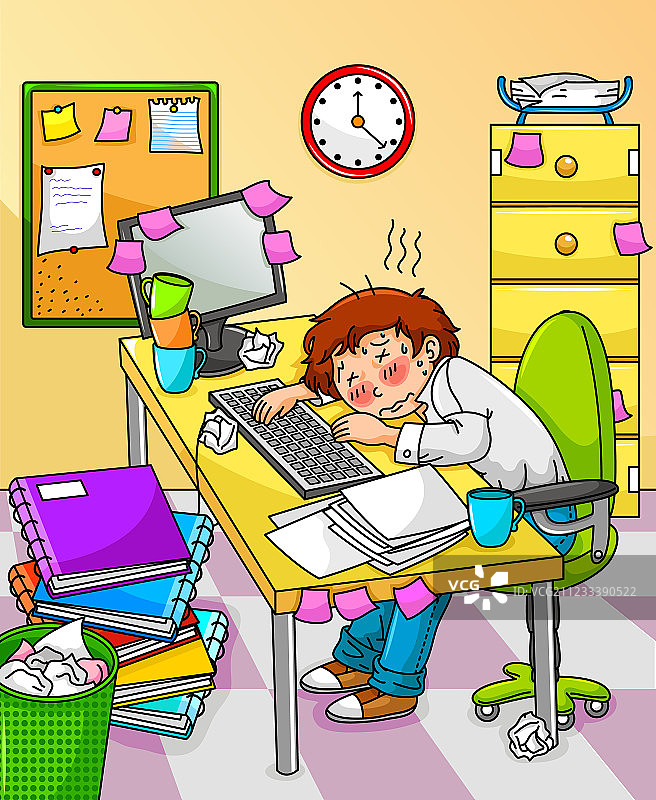 过度劳累的工人图片素材