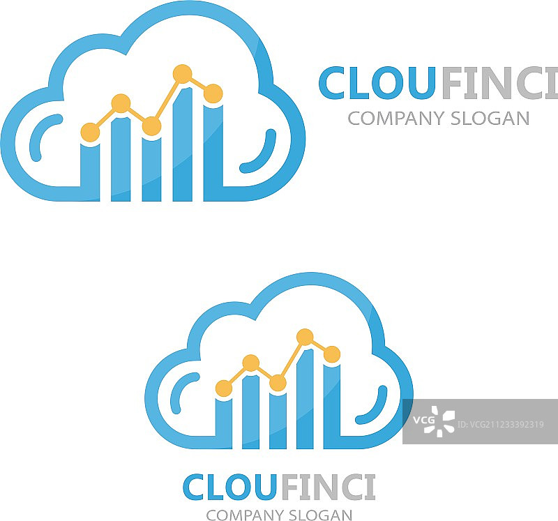 云和金融Logo组合图片素材