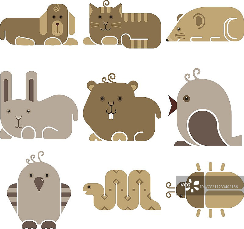 动物园动物图标图片素材