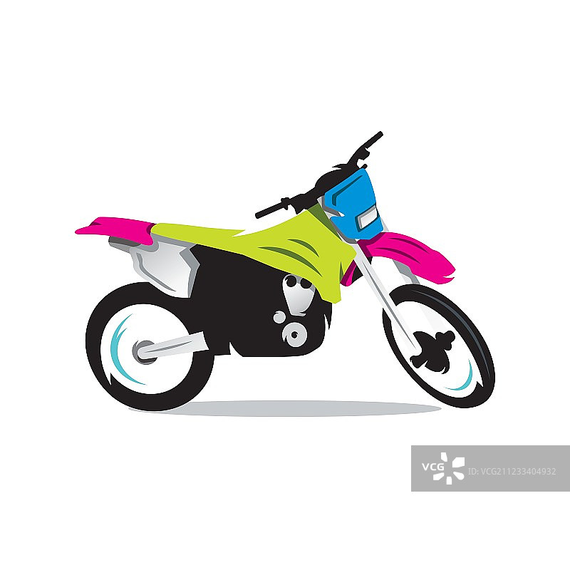 摩托车越野赛卡通图片素材
