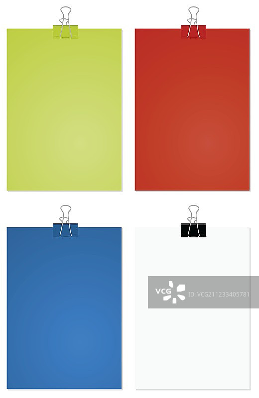 大型回形针和纸张图片素材