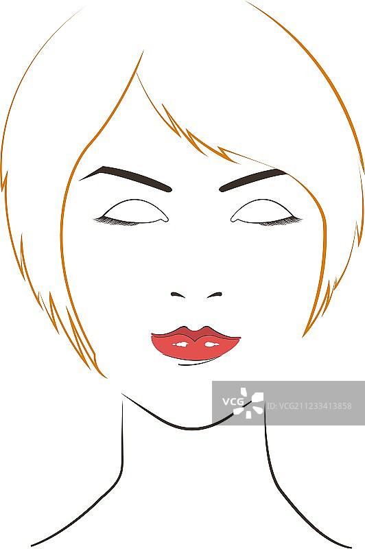 黄头发的女人脸庞图片素材