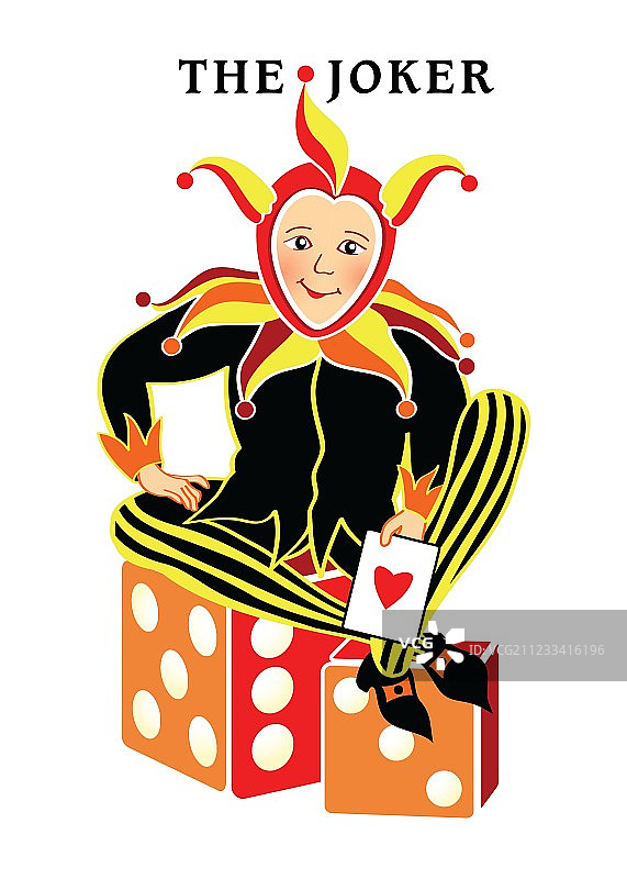 小丑扑克牌图片素材