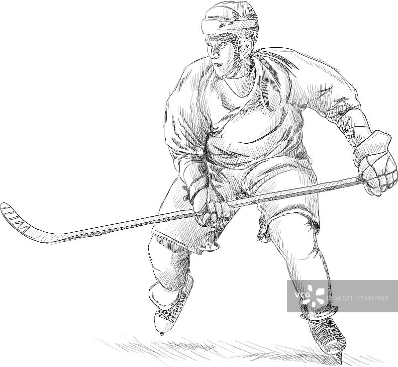 曲棍球运动员图片素材