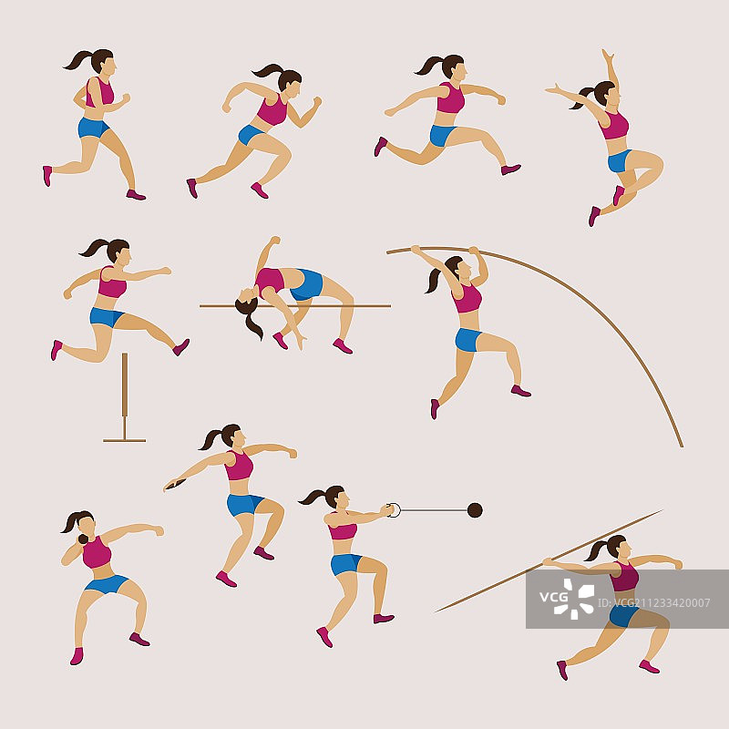 田径女运动员合集图片素材