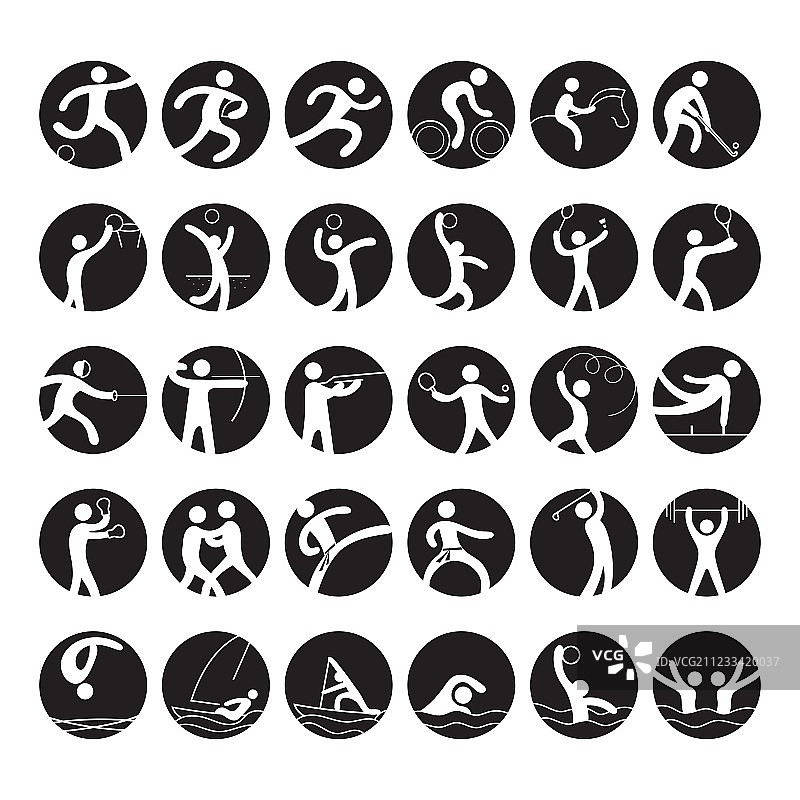 运动员图标合集图片素材