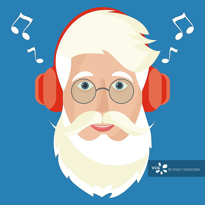 圣诞老人脸部图标图片素材