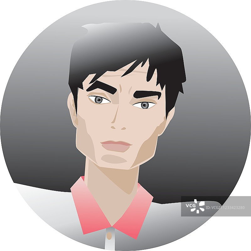 年轻英俊男人的肖像图片素材