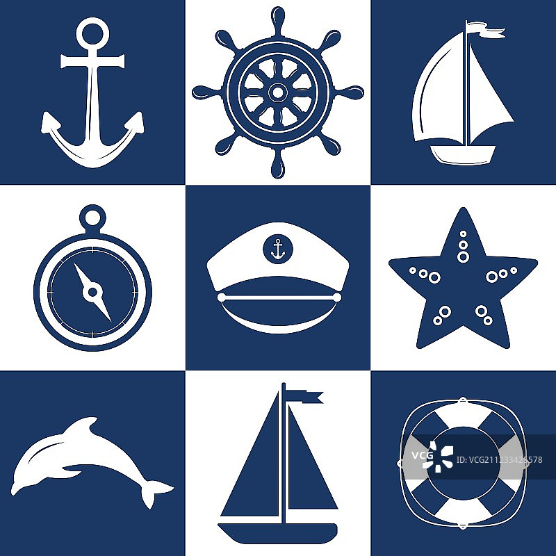 航海设计元素图片素材