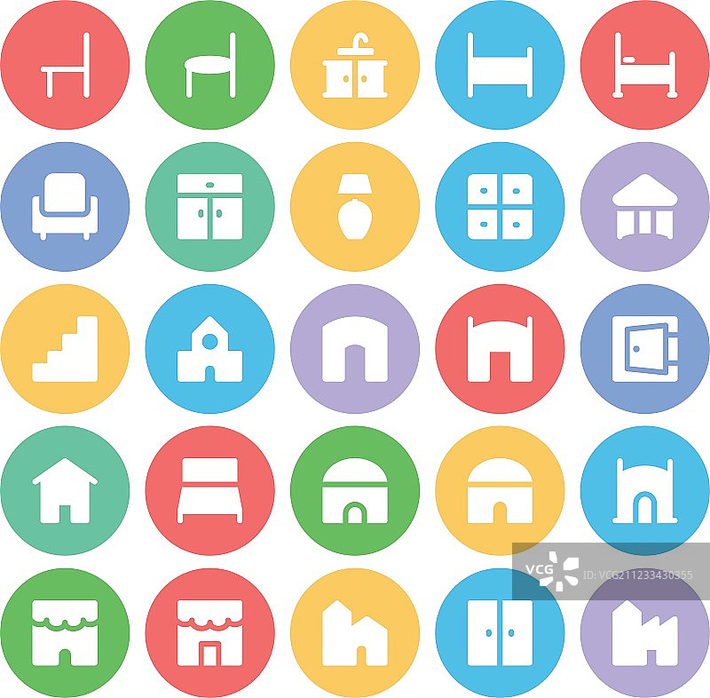 建筑与家具图标11图片素材
