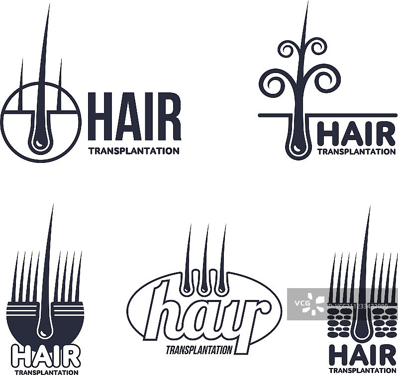 植发logo模板套装图片素材