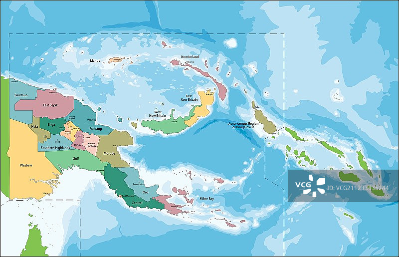 巴布亚新几内亚地图图片素材
