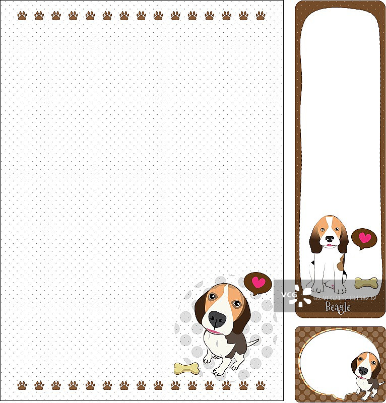 纸条小猎犬图片素材