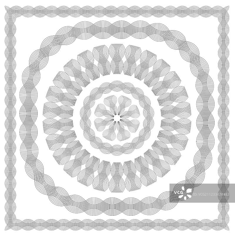 波浪花饰元素框架合集图片素材