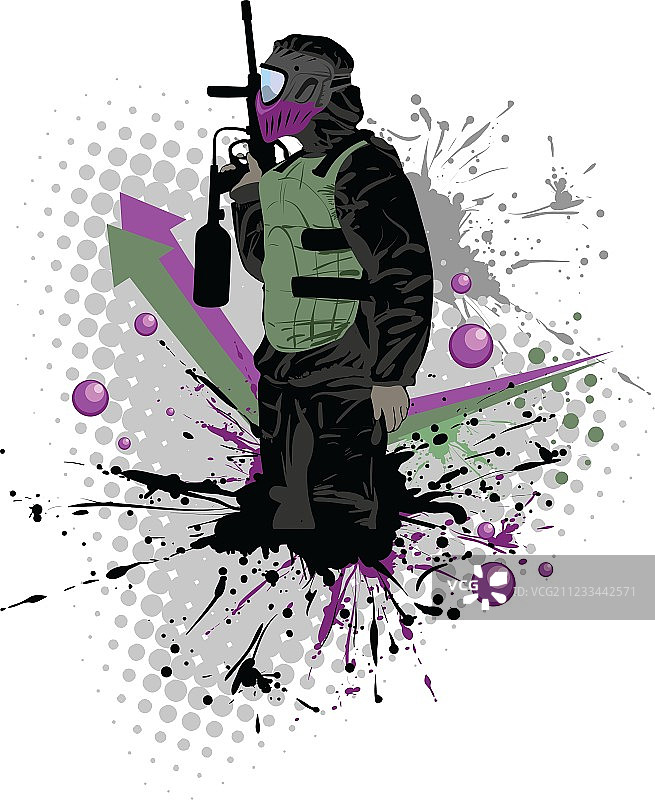 彩弹射击图片素材