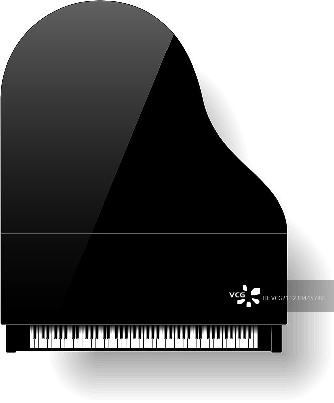 黑色三角钢琴图片素材