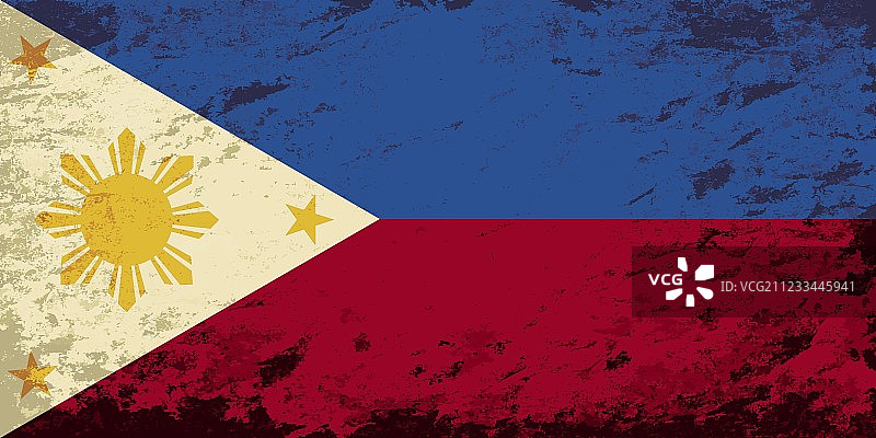 菲律宾国旗Grunge背景图片素材