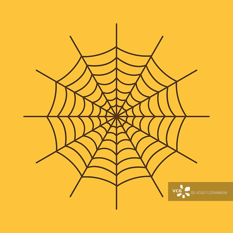 蜘蛛网图标Web符号扁平设计图片素材