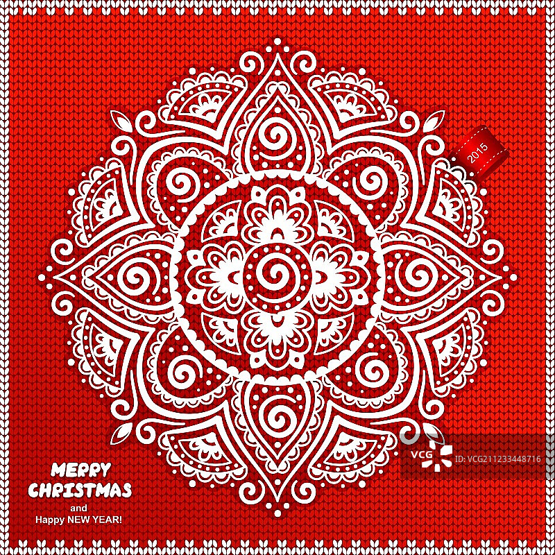 漂亮的圣诞节蕾丝针织装饰品图片素材