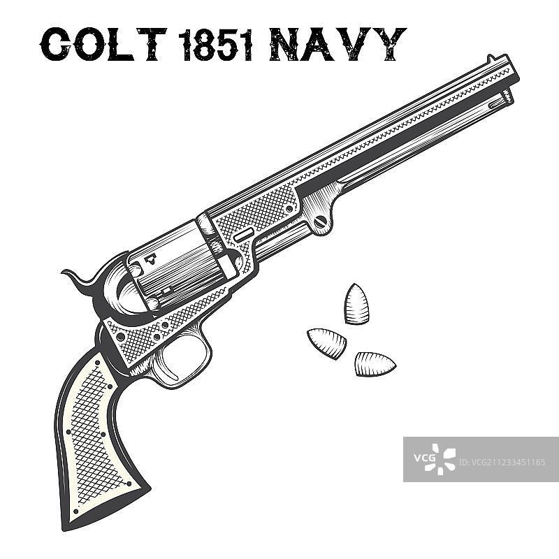 柯尔特海军左轮手枪图片素材