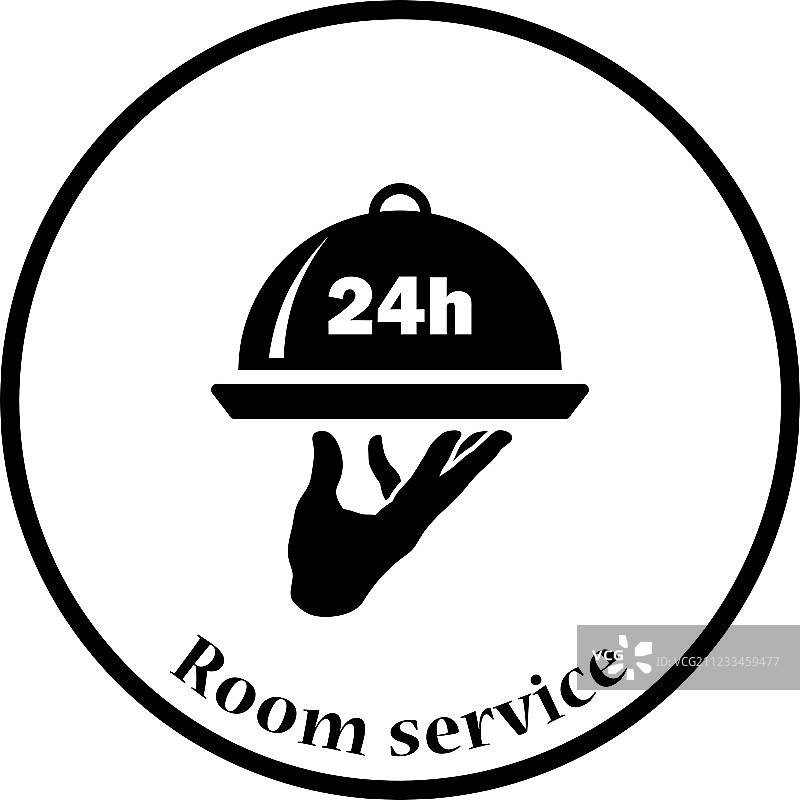 24小时客房服务图标图片素材