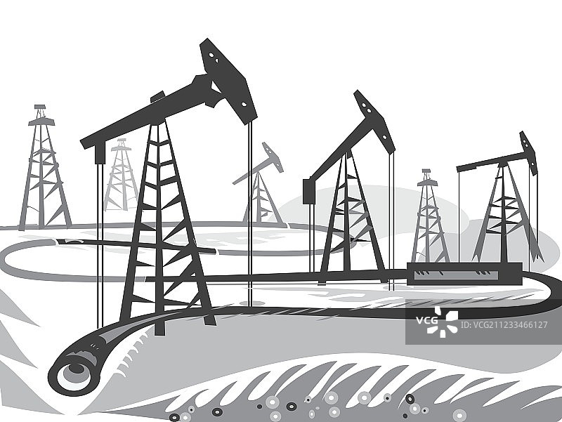 黑白油图片素材