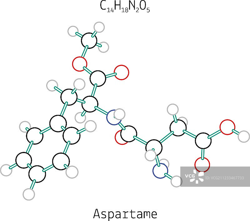 C14H18N2O5 阿斯巴甜分子图片素材