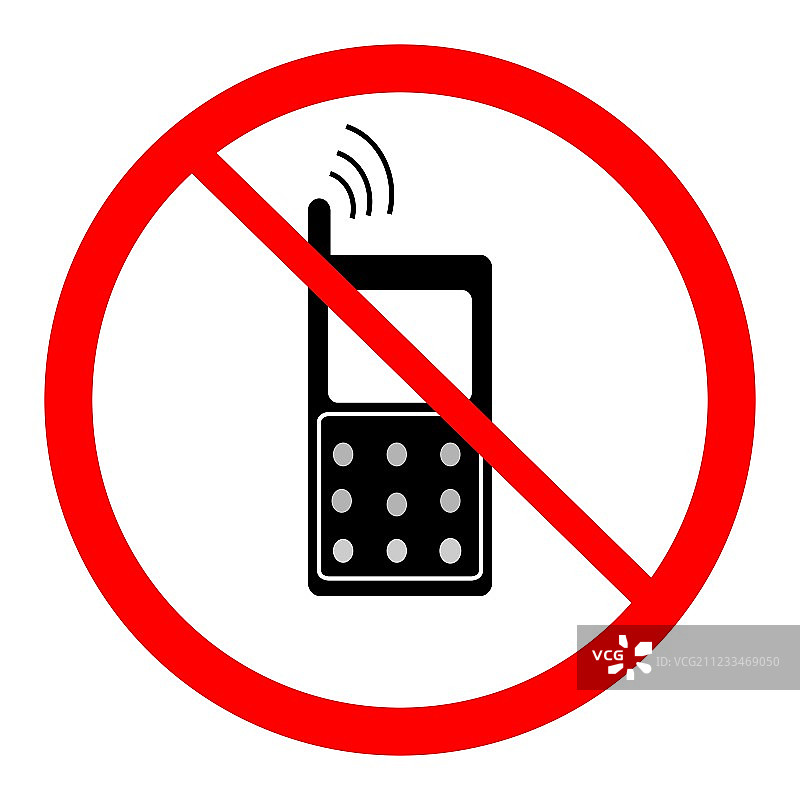 红色圆圈禁止电话标志图片素材