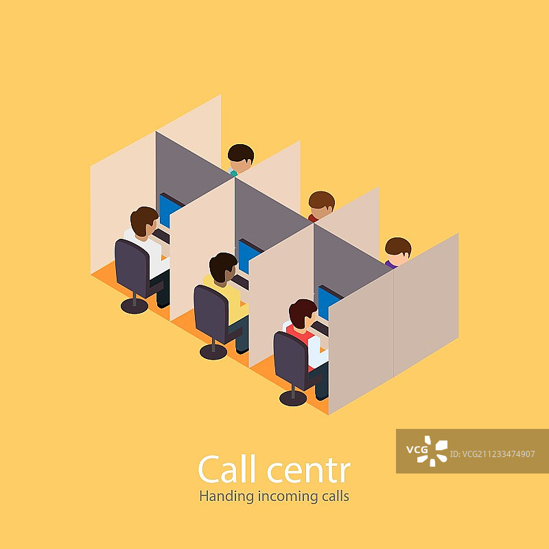 呼叫中心来电热线图片素材