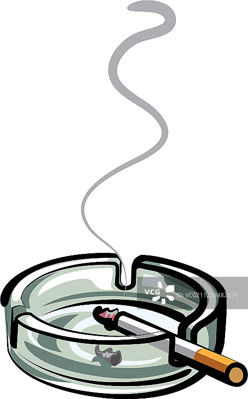 烟灰缸里的香烟图片素材