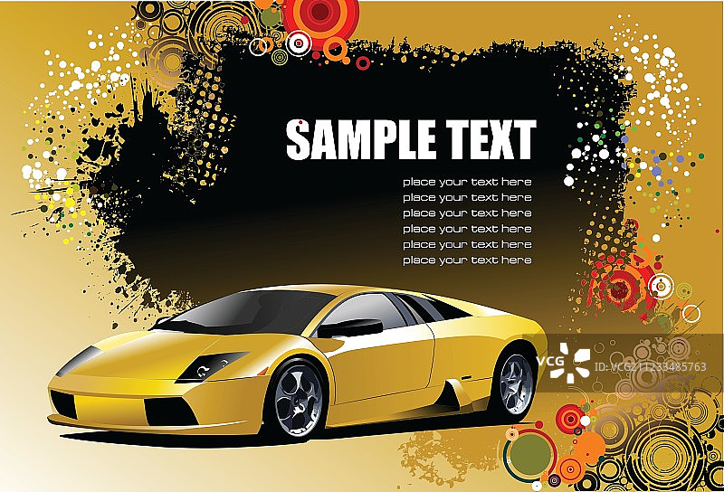 带背景的跑车图片素材