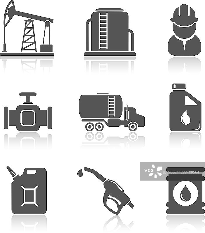 石油工业石油加工图标集图片素材