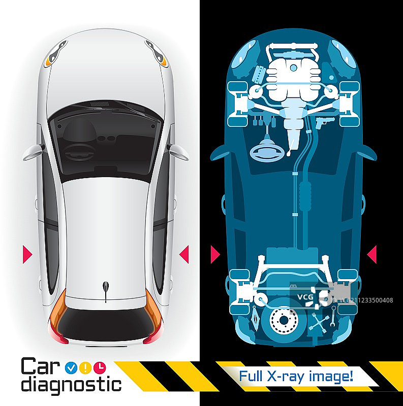 汽车诊断X光片图片素材