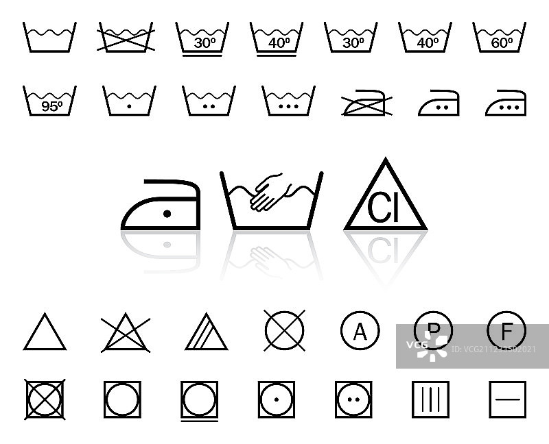 洗涤标志图片素材